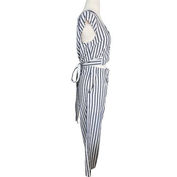 Lulus Jetset to Go Striped Jumpsuit Size Small - Picture 5 of 13